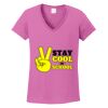 Ladies Heavy Cotton™ 100% Cotton V-Neck T-Shirt Thumbnail