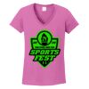 Ladies Heavy Cotton™ 100% Cotton V-Neck T-Shirt Thumbnail