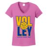 Ladies Heavy Cotton™ 100% Cotton V-Neck T-Shirt Thumbnail