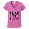 Ladies Heavy Cotton™ 100% Cotton V-Neck T-Shirt Thumbnail