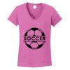 Ladies Heavy Cotton™ 100% Cotton V-Neck T-Shirt Thumbnail