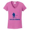 Ladies Heavy Cotton™ 100% Cotton V-Neck T-Shirt Thumbnail