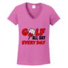Ladies Heavy Cotton™ 100% Cotton V-Neck T-Shirt Thumbnail