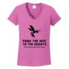Ladies Heavy Cotton™ 100% Cotton V-Neck T-Shirt Thumbnail